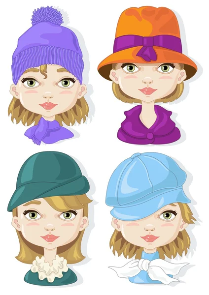 Four Hats — Stock Vector