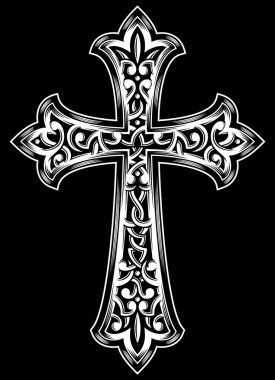 Antique Christian Cross Vector clipart