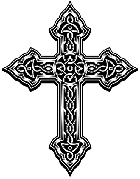 Ornate Cross Vector — Stock Vector