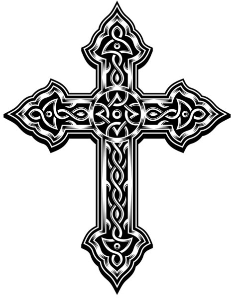 Ornate Cross Vector — Stock Vector
