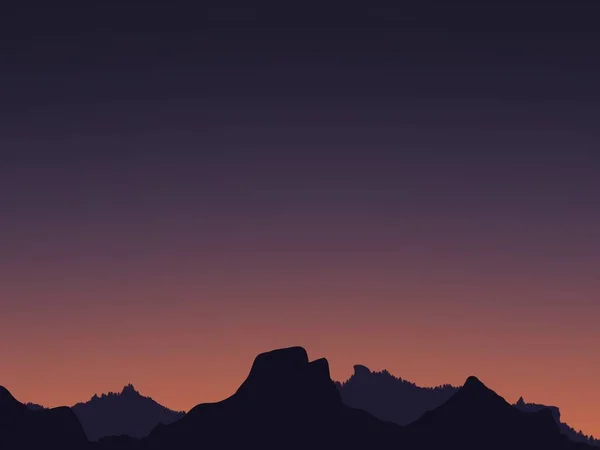 Aesthetic Landscape Mountain Background Lofi Sunset — Stock Fotó