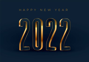 Mutlu yıllar 2022 tebrik kartı tasarımı şablonu