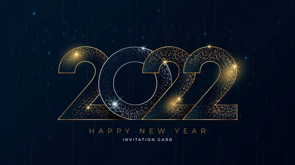 Szczęśliwego Nowego Roku 2022 wzór projektu kartki okolicznościowej — Wektor stockowy