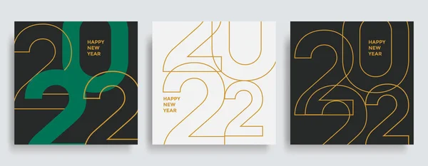 2022 Ευτυχισμένο το νέο έτος αφίσες που. Χριστουγεννιάτικη κάρτα — Διανυσματικό Αρχείο