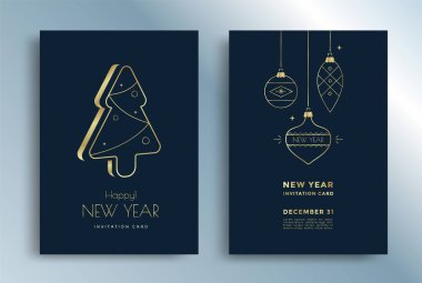 Yeni yıl tebrik kartı.