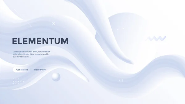 Neumorphism poster design with gradient light wave — Vector de stock