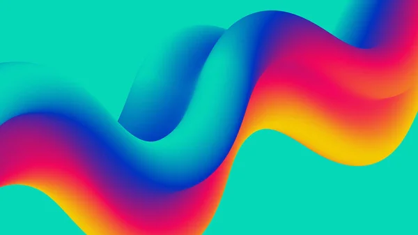 Onda líquida colorida. Banner abstracto moderno — Archivo Imágenes Vectoriales