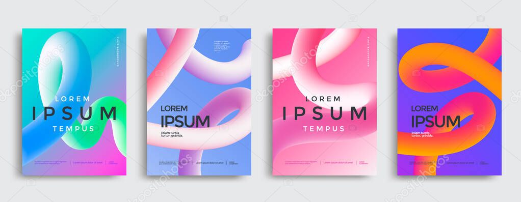 Minimal poster layout with vibrant gradient wave.