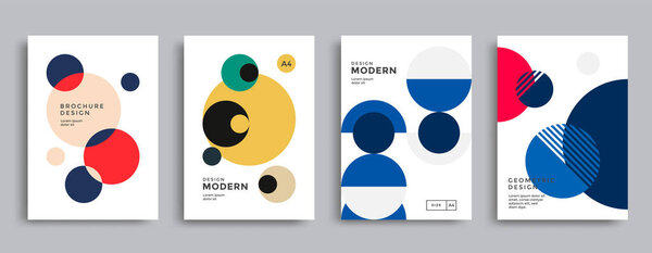 Geometric Minimal brochure layout. Abstract cover