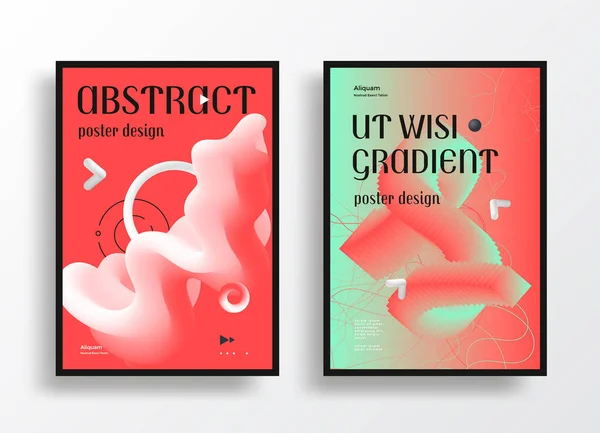 Modernos cartazes abstratos minimalistas e capa de arte — Vetor de Stock
