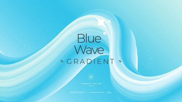 Blaue Abstrakte Flüssigkeitswelle Modernes Plakat Mit Flow Form Flüssiges Duoton — Stockvektor