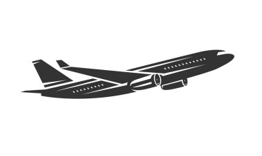 Passenger aircraft. Airliner vector illustration.