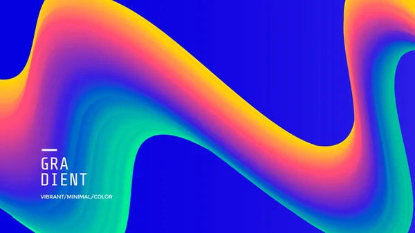 Flytande Färg Våg Bakgrund Modern Affischlayout Med Lutning Form Dynamisk — Stock vektor