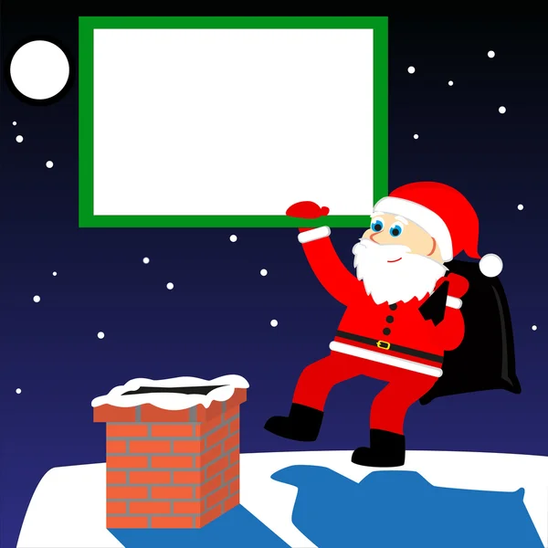 Santa met presenteert — Stockvector