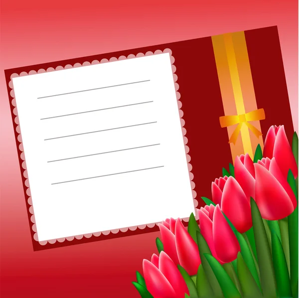 Cartão com tulipas —  Vetores de Stock