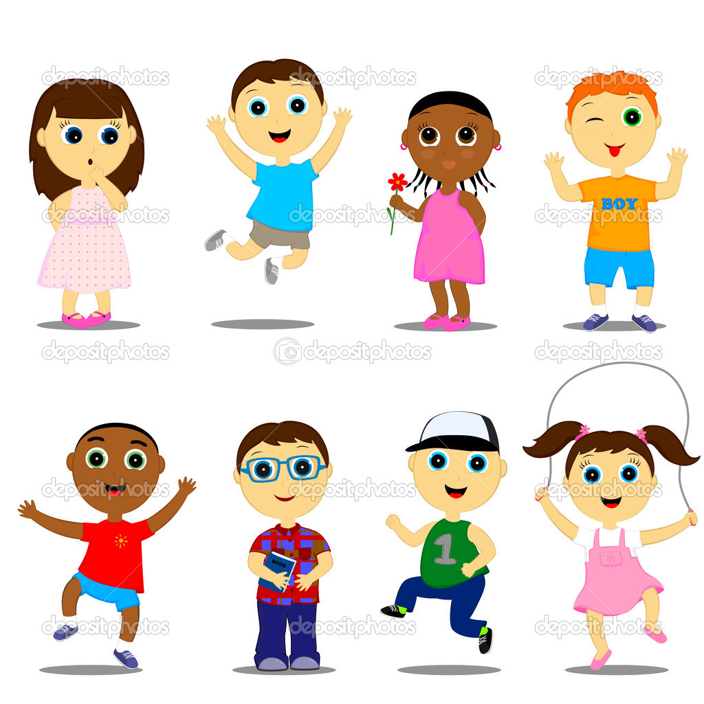 Niños diferentes Imagen Vectorial de © _zdanu4ka_ #26715435 | Depositphotos