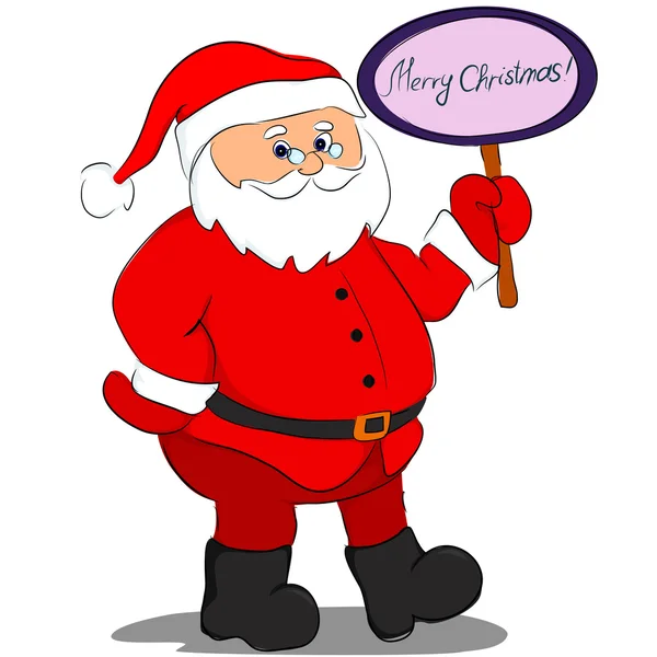 Santa Claus con un signo — Archivo Imágenes Vectoriales
