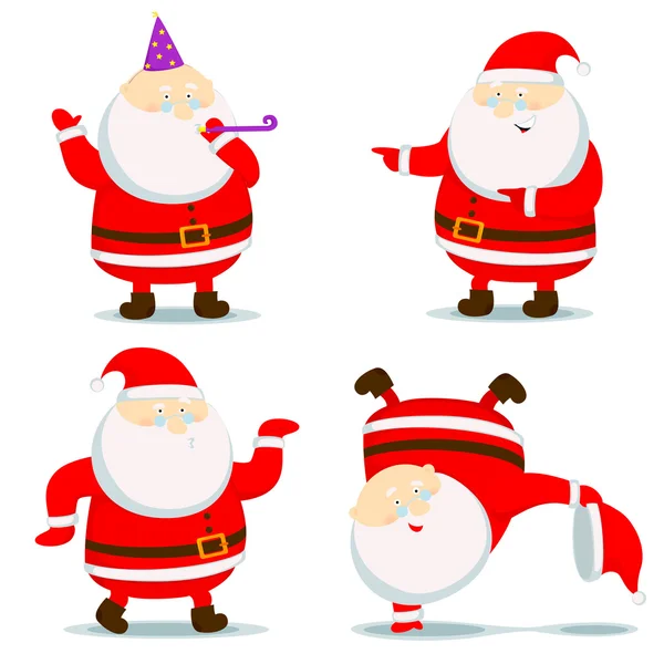 Verschillende santa claus — Stockvector