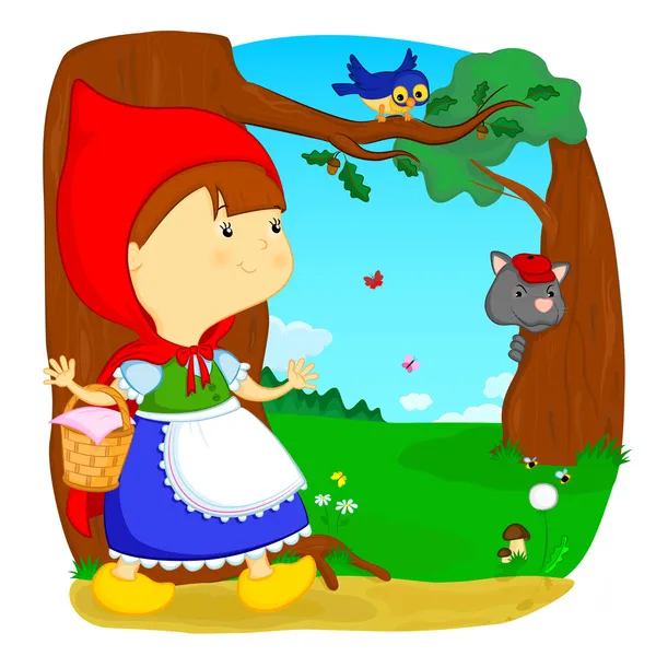 Red riding hood — Stock Vector