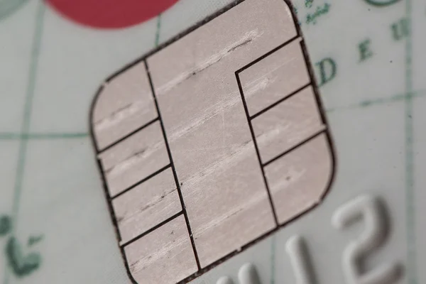 Karta kredytowa z chipem — Zdjęcie stockowe