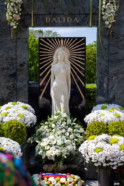 Paris France Mei 2022 Makam Dalida Pemakaman Montmartre Pada Ulang — Stok Foto