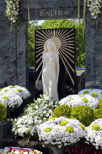 Paris France Mei 2022 Makam Dalida Pemakaman Montmartre Pada Ulang — Stok Foto