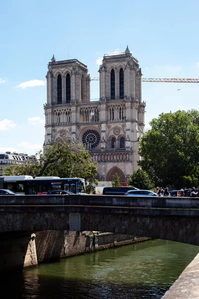 Paris França Junho 2022 Notre Dame Paris Construção — Fotografia de Stock