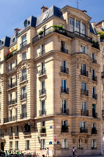 Paris França Junho 2022 Edifícios Residenciais Parisienses Arquitetura Paris Antiga — Fotografia de Stock