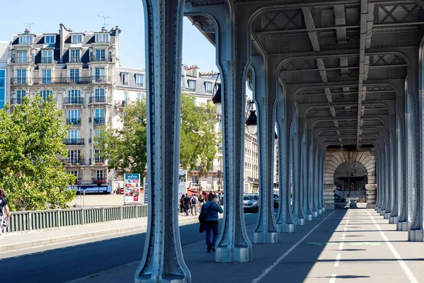 Paris França Junho 2022 Bridge Bir Hakeim Vista Paris Cidade — Fotografia de Stock