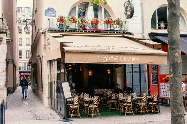 París Francia Junio 2022 Café Con Terraza París — Foto de Stock