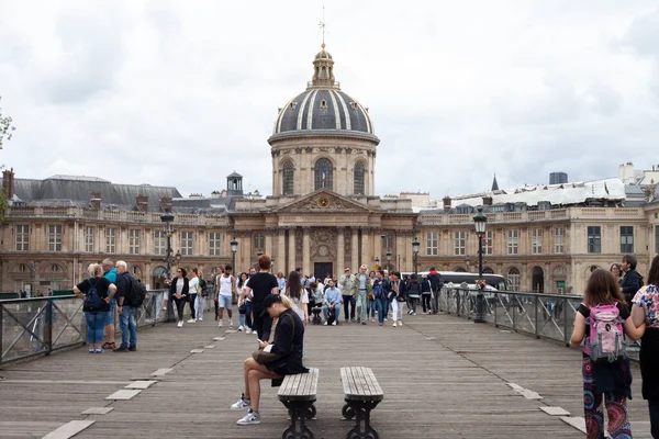 Paris France June 2022 Pont Des Arts First Iron Bridge — Stock Photo, Image