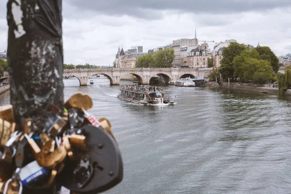 Paris França Junho 2022 Rio Sena Paris Navio Prazer — Fotografia de Stock