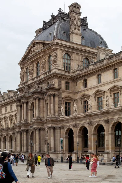 Paris França Junho 2022 Louvre Pirâmide Vidro — Fotografia de Stock