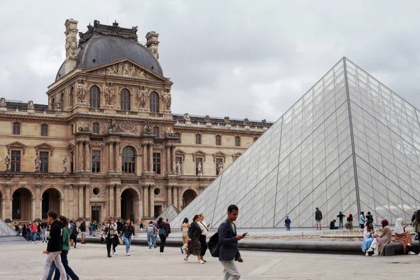 París Francia Junio 2022 Louvre Pirámide Cristal — Foto de Stock