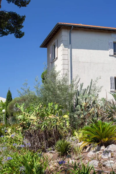 Hyres, France - August 02, 2022: Mediterranean villa with red tiles