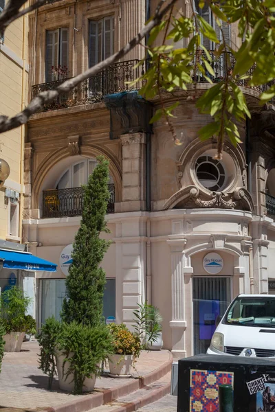 Hyres, France - August 10, 2022: Beautiful city house in mediterranean style. Cote d'Azur