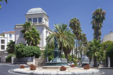 Hyeres, France - August 18, 2022: architecture of the city of palms