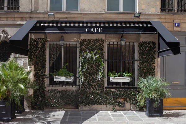 Paris France August 2022 Facade Cafe Paris Black — Stock Fotó