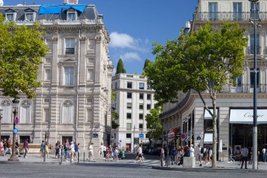 Paris, France - August 20, 2022: Beautiful building Paris