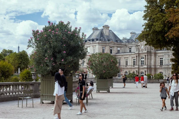 Άποψη Του Παλατιού Του Λουξεμβούργου Palais Luxembourg Παρίσι Γαλλία Αυγούστου — Φωτογραφία Αρχείου