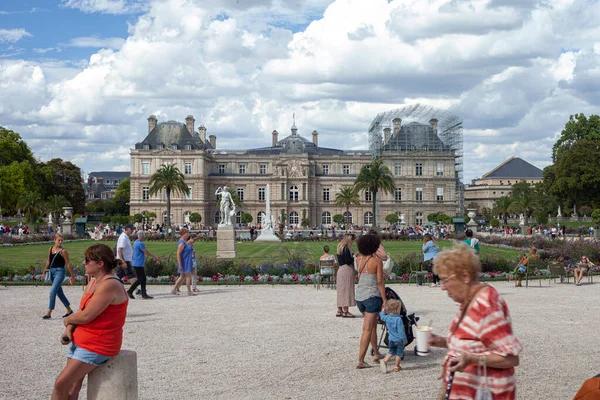 Άποψη Του Παλατιού Του Λουξεμβούργου Palais Luxembourg Παρίσι Γαλλία Αυγούστου — Φωτογραφία Αρχείου