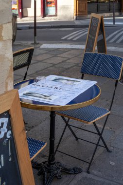 summer tables on the terrace - Paris, France - August 31, 2022