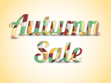 sonbahar Satılık renkli metin / kırmızı, yeşil, bej, kahverengi, sarı, gri