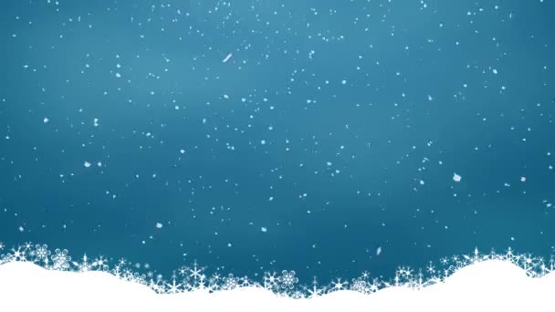 Schnee auf blauem Hintergrund