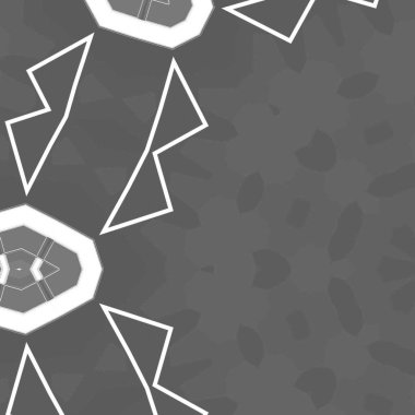 Simple grey background with decorative pattern. Vintage tile design.