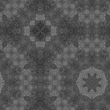 Grey tiles background with abstract ornament. Trendy background for interior design.