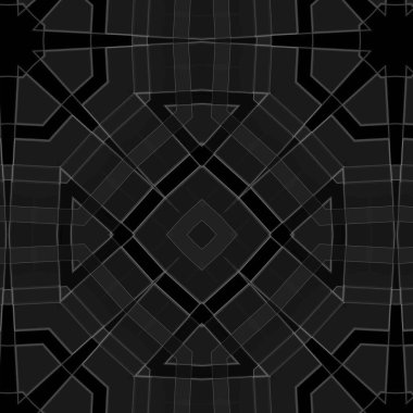 Ornamental bw background with decorative pattern. Decorative grunge tiles backdrop.