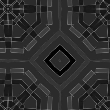 Ornamental bw background with decorative pattern. Decorative grunge tiles backdrop.