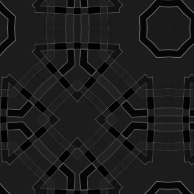 Ornamental bw background with decorative pattern. Decorative grunge tiles backdrop.