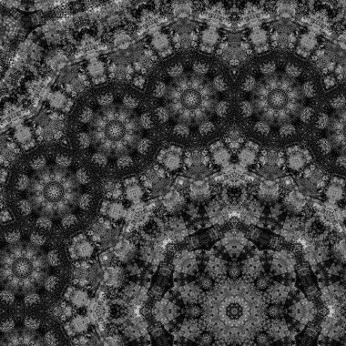 Gray background with decorative tiles. Beautiful interior template.